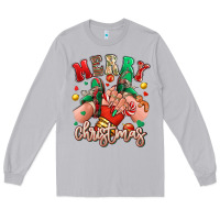 Moon Dust Merry Christmas Caucasian girl sneakers Long Sleeve Tee - RanaPortraitStore