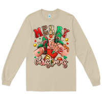 Mushroom Merry Christmas Caucasian girl sneakers Long Sleeve Tee - RanaPortraitStore