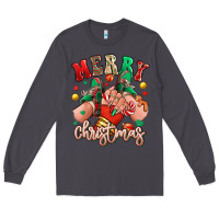 Smoke Merry Christmas Caucasian girl sneakers Long Sleeve Tee - RanaPortraitStore