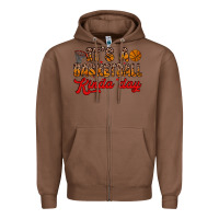 Chestnut it s a basketball kinda day Zipper Hoodie - Zillion Design Studio