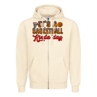 Sandshell it s a basketball kinda day Zipper Hoodie - Zillion Design Studio