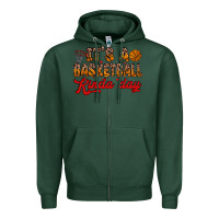 Sports Green it s a basketball kinda day Zipper Hoodie - Zillion Design Studio