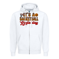 White it s a basketball kinda day Zipper Hoodie - Zillion Design Studio