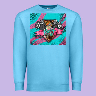 Racing Pink Premium Sweatshirt Designed By Adodesignshop