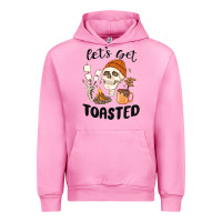 Fuchsia Pink let's get toasted camping Urban Hoodie - MaliasSmallBusiness