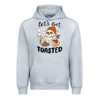 Heather Grey let's get toasted camping Urban Hoodie - MaliasSmallBusiness