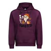Mauve Wine let's get toasted camping Urban Hoodie - MaliasSmallBusiness