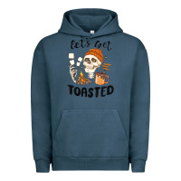 Pigment Midnight Navy let's get toasted camping Urban Hoodie - MaliasSmallBusiness
