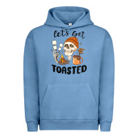 Pigment Pebble Blue let's get toasted camping Urban Hoodie - MaliasSmallBusiness