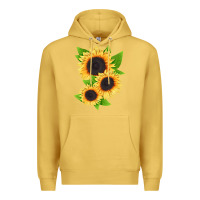 Antique Gold treetops sunflower Premium Hoodie - LillyAllenDesigns