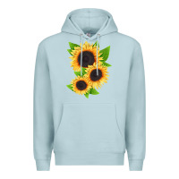 Blue Mist treetops sunflower Premium Hoodie - LillyAllenDesigns