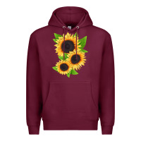 Burgundy treetops sunflower Premium Hoodie - LillyAllenDesigns