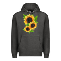 Charcoal Heather treetops sunflower Premium Hoodie - LillyAllenDesigns