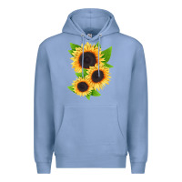 Colony Blue treetops sunflower Premium Hoodie - LillyAllenDesigns