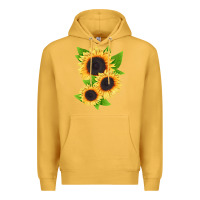 Mustard treetops sunflower Premium Hoodie - LillyAllenDesigns