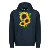 Navy treetops sunflower Premium Hoodie - LillyAllenDesigns