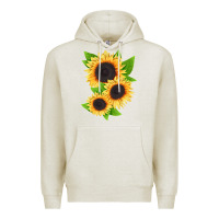 Oatmeal Heather treetops sunflower Premium Hoodie - LillyAllenDesigns