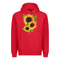 Red treetops sunflower Premium Hoodie - LillyAllenDesigns
