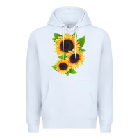 White treetops sunflower Premium Hoodie - LillyAllenDesigns