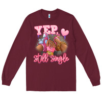 Burgundy Yep still single heels and sneakers afro girl Long Sleeve Tee - RanaPortraitStore