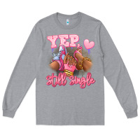 Heather Grey Yep still single heels and sneakers afro girl Long Sleeve Tee - RanaPortraitStore