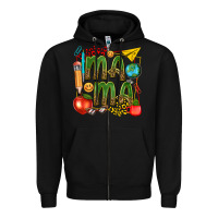 Black mama teacher Zipper Hoodie - texasbilliewilder