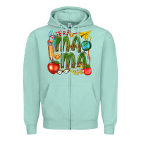 Seafoam mama teacher Zipper Hoodie - texasbilliewilder
