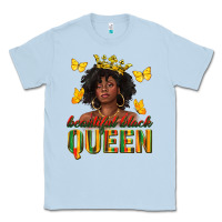 Dusty Blue beautiful black queen Classic Tee - texasbilliewilder