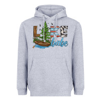 Heather Grey lake babe Heavyweight Hoodie - HRA Design Shop