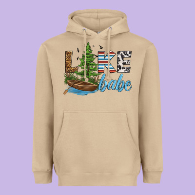 Lake Babe Heavyweight Hoodie Designed By Hra Design Shop