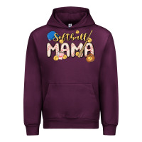 Mauve Wine softball MAMA Urban Hoodie - MaliasSmallBusiness