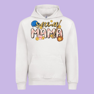 Softball Mama Urban Hoodie Designed By Maliassmallbusiness