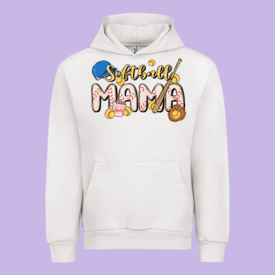 Softball Mama Urban Hoodie Designed By Maliassmallbusiness