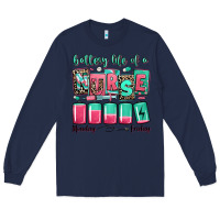 Navy battery life of a nurse Long Sleeve Tee - RanaPortraitStore