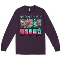 Plum battery life of a nurse Long Sleeve Tee - RanaPortraitStore