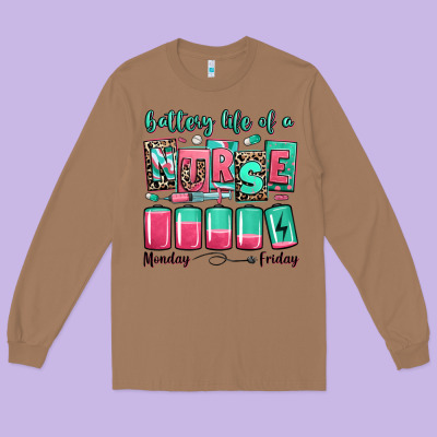 Long Sleeve Tee battery life of a nurse