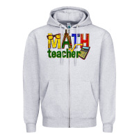 Heather Grey math teacher Zipper Hoodie - texasbilliewilder