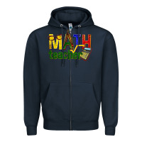 Navy math teacher Zipper Hoodie - texasbilliewilder