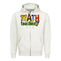 Oatmeal Heather math teacher Zipper Hoodie - texasbilliewilder