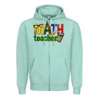 Seafoam math teacher Zipper Hoodie - texasbilliewilder