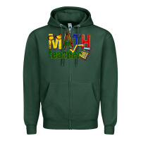 Sports Green math teacher Zipper Hoodie - texasbilliewilder