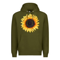 Army Green treetops sunflower Premium Hoodie - LillyAllenDesigns