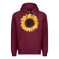 Burgundy treetops sunflower Premium Hoodie - LillyAllenDesigns