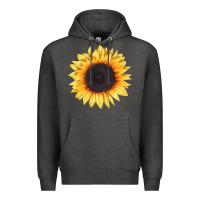 Charcoal Heather treetops sunflower Premium Hoodie - LillyAllenDesigns