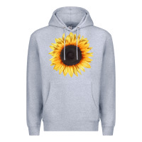 Heather Grey treetops sunflower Premium Hoodie - LillyAllenDesigns