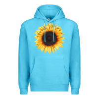 Ocean Blue treetops sunflower Premium Hoodie - LillyAllenDesigns