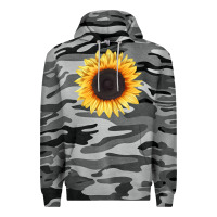 Slate Camo treetops sunflower Premium Hoodie - LillyAllenDesigns