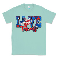 Seafoam love texas map Classic Tee - Zillion Design Studio