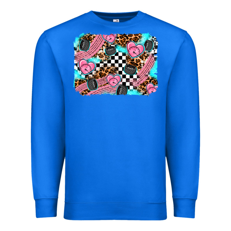 Race Day Background Premium Sweatshirt by AdoDesignShop | Teevron