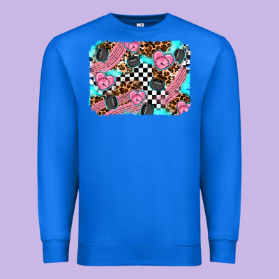 Race Day Background Premium Sweatshirt Designed By Adodesignshop